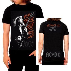 AC/DC For Those About to Rock Liquid Blue metal rock Official T-Shirt S NWT